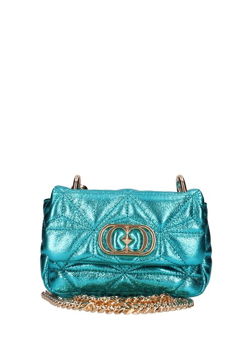 Borsa in pelle laminata LA CARRIE | SHINY MINIBLU